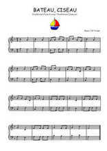 Téléchargez l'arrangement pour piano de la partition de Traditionnel-Bateau-ciseau en PDF